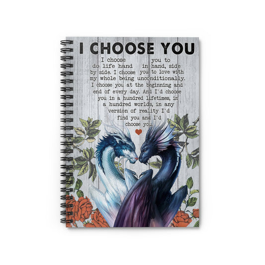 Spiral Notebook Dragon I Choose You Vertical Poster New Parents Gift Ideas Gift On Birthday Baby Journal  Keepsake Spiral Notebook Smart Notebook