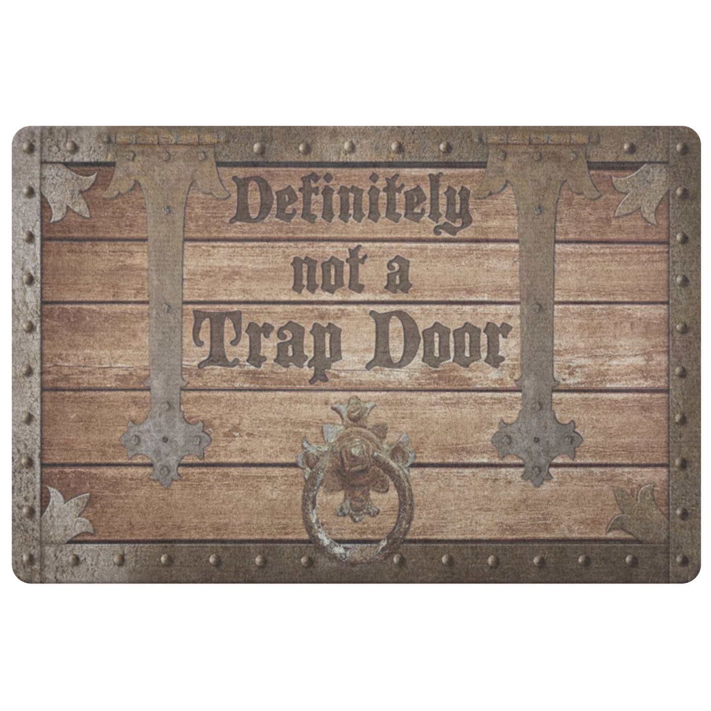 Bestcustom Definitely Not A Trap Door Indoor and Outdoor Doormat Warm House Gift Welcome Mat Gift for Friend Men Women Funny Gift Birthday Gift 1 (Indoor & Outdoor Doormat 30x18)