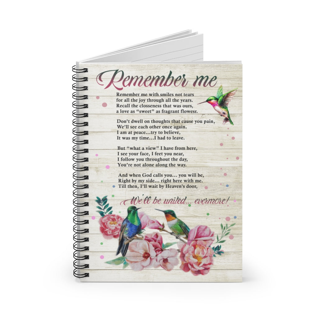 Spiral Notebook - Ruled Line Remember Me Lyrics Awesome Happy Birthday Gift Meaningful Quote Inspirational Ideas Premium Gift Family Awesome On Birthday Motivational gift Family