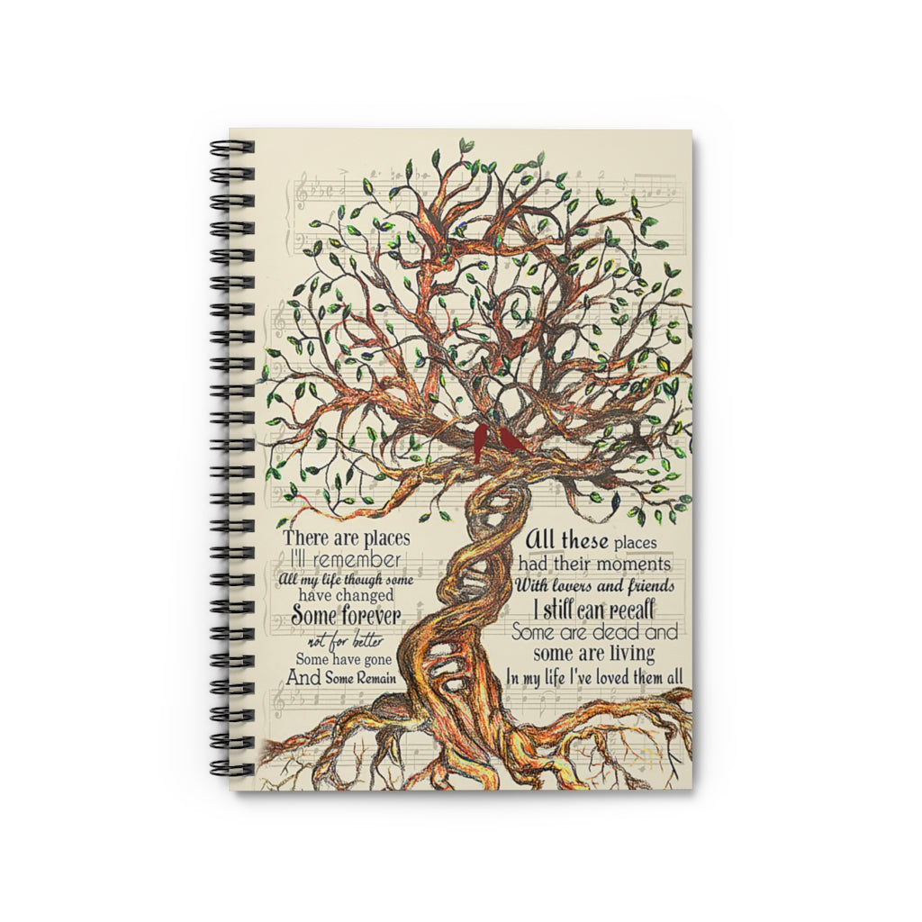 Spiral Notebook In My Life – All my life though some have changed, Some forever, not for better Family Friend Gift Unisex Awesome Happy Birthday Gift Friendly Notebook