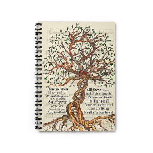 Spiral Notebook In My Life – All my life though some have changed, Some forever, not for better Family Friend Gift Unisex Awesome Happy Birthday Gift Friendly Notebook