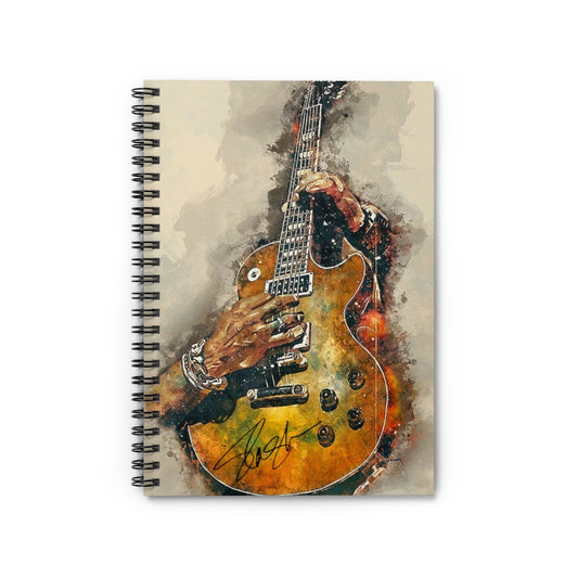 Spiral Notebook Personalized to My Son Slash Signature Guitar November from Dad Rain, Man Woman Girl's Ruled Line