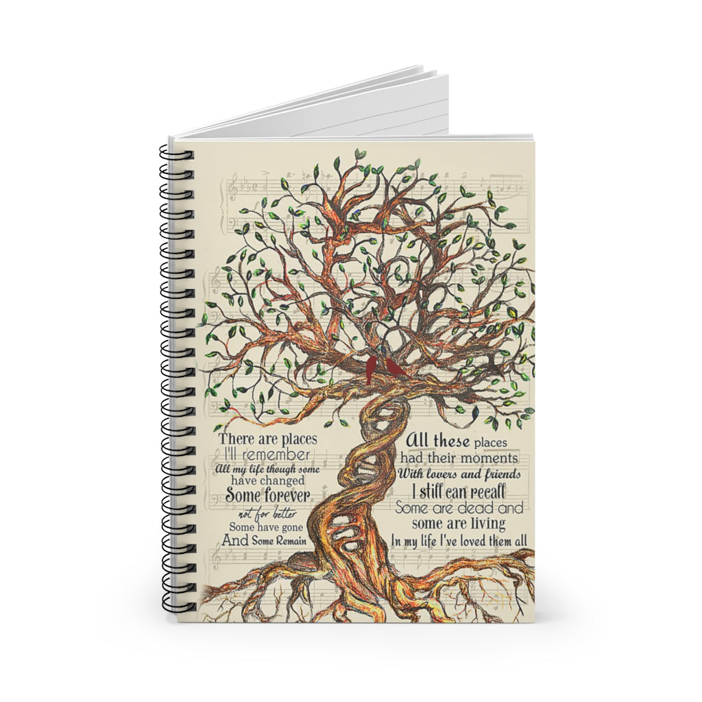 Spiral Notebook In My Life – All my life though some have changed, Some forever, not for better Family Friend Gift Unisex Awesome Happy Birthday Gift Friendly Notebook