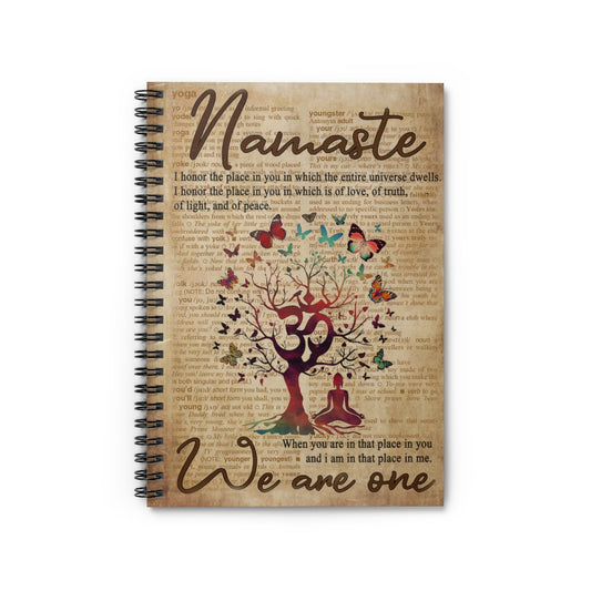 Spiral Notebook - Ruled Line Dictionary Yoga We Are One Awesome Happy Birthday Gift Basics Wide Ruled Wirebound Spiral Notebook Wide Rule Meaningful Quote