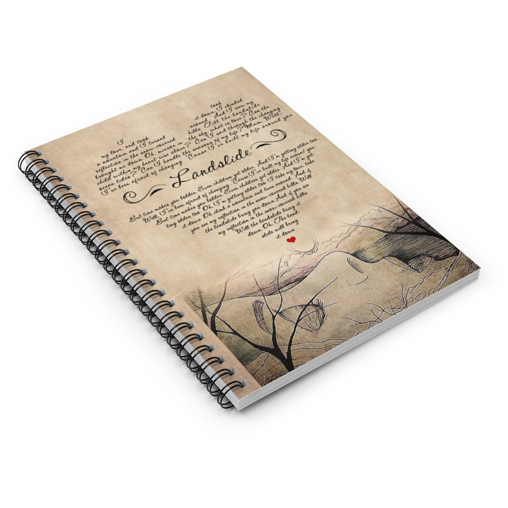 Spiral Notebook - Ruled Line Lyrics, Print, Favorite Life Becoming Album Gifts for Music Lover Gifts for Student on Birthday, Halloween