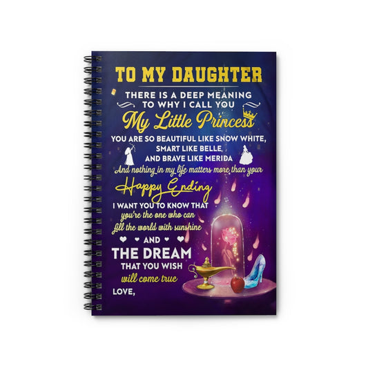 Spiral Notebook BLANKET TO MY DAUGHTER MY LITTLER PRINCESS I LOVE YOU-gigapixel