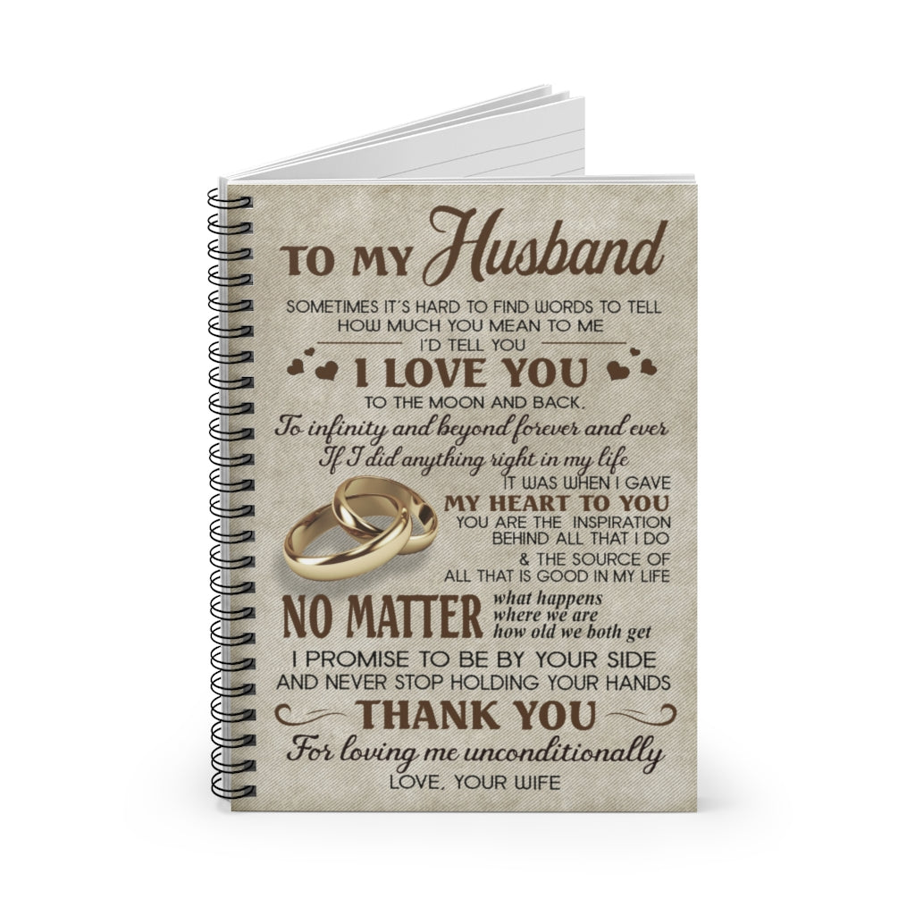 Vigifsana Notebook Journals to My Husband I Gave My Heart to You Spiral Notebook Subject Notebooks, Friendly Notebook Personalized Journal for Man - Woman Job Journal