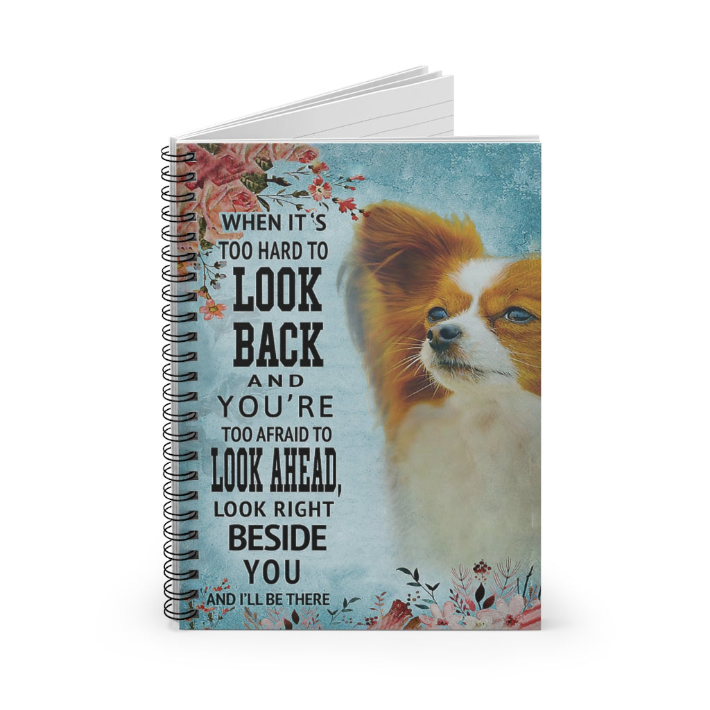 Vigifsana Composition Notebooks Papillon Look Right Beside You and I’Ll Be There Spiral Notebook for Office, Students, School Supplies Makes A Great Gift Job Journal