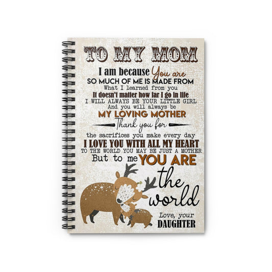 Spiral Notebook TO MY MOM I LOVE YOU WITH ALL MY HEART PRINT POSTER WALL ART HOME DECOR BEST MOTHER'S DAY GIFT-gigapixel