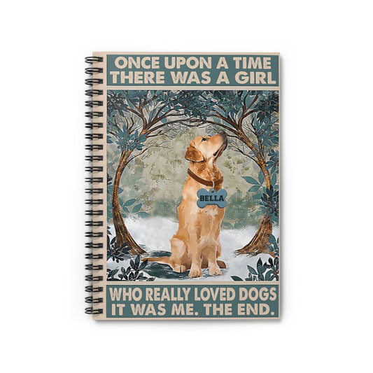 Spiral Notebook Personalized Who Really Love Golden Retriever Vintage Signs Gifts Woman Men Motivational gift Family Basics Wide Ruled