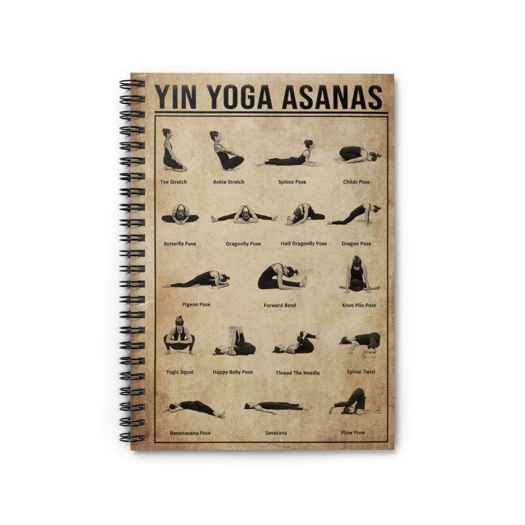 Spiral Notebook Yin Yoga Asanas Inspirational to My Positive Notebook Family Friend Gift Unisex