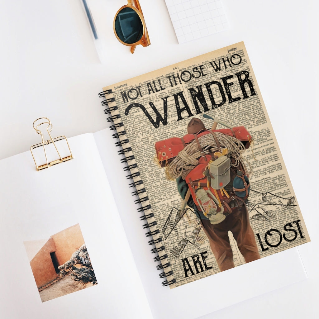 Classic Ruled Notebook Mountaineering Not All Those Who Wander Are Lost Spiral Notebook School Smart Spiral Subject College Ruled Notebook Mum Gift Stationery Gift Sets For Child Job Journal