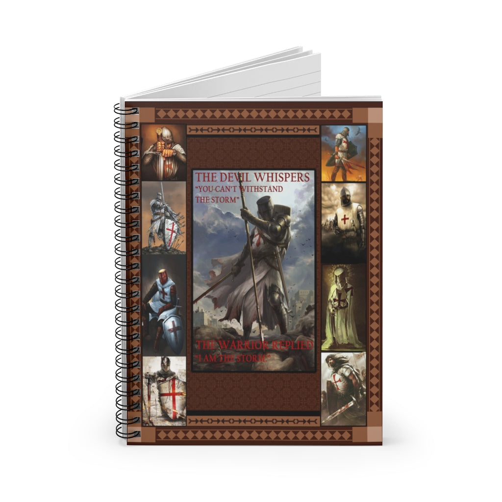 Spiral Notebook The Devil whispers you can't withstand the storm Ruled Line New Parents,  Gift Ideas,  Baby Journal,