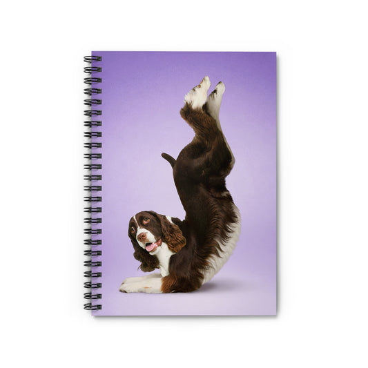 Spiral Notebook - Ruled Line Yoga Pose English Springer Yoga Pose English Springer Spaniel Vertical Poster-gigapixel