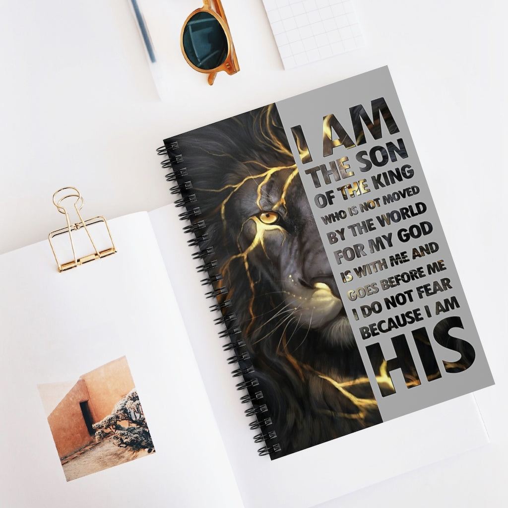 Spiral Notebook I AM THE SON OF THE KING-gigapixel