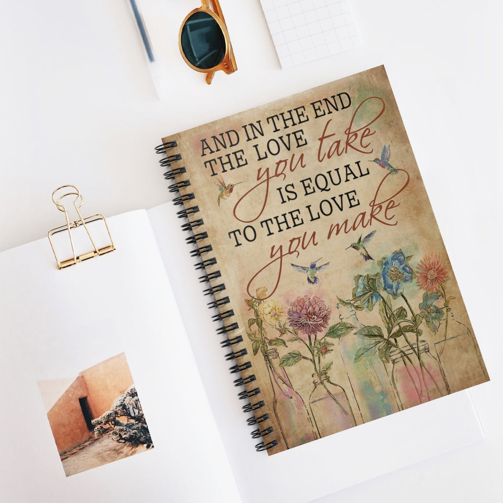 Spiral Notebook - Ruled Line And In The End Hummingbird Perfect for Office Home School Business Writing & Note Taking New Parents
