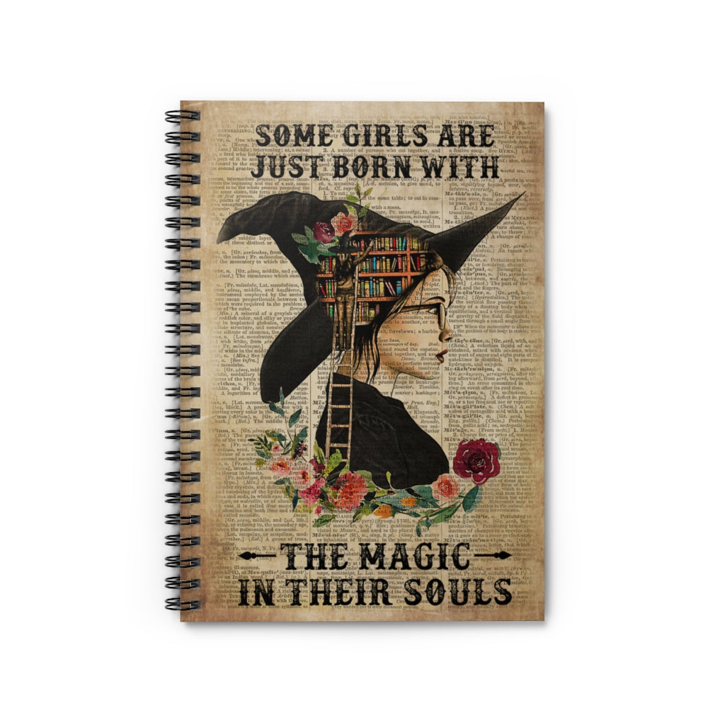 Spiral Notebook - Ruled Line Dictionary Reading Witch Magic Soul Positive Notebook Family Friend Gift Unisex School Smart Spiral Subject College Ruled Notebook Friendly Notebook