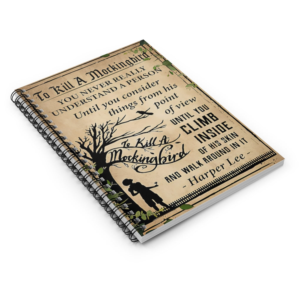 Spiral Notebook - Ruled Line To Kill A Mockingbird Personalized Gift Basics Wide Ruled Wire Bound Wide Rule Stationery Gift