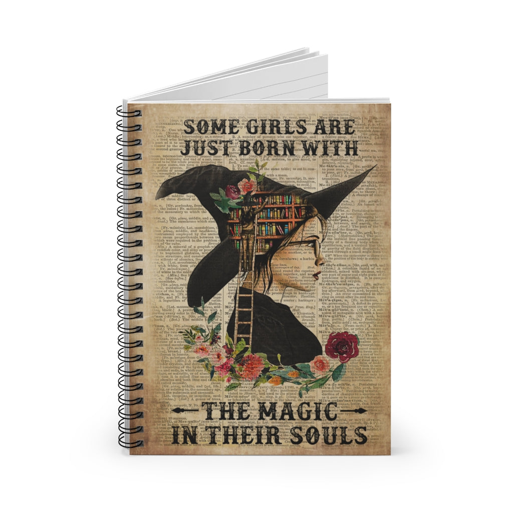 Spiral Notebook - Ruled Line Dictionary Reading Witch Magic Soul Positive Notebook Family Friend Gift Unisex School Smart Spiral Subject College Ruled Notebook Friendly Notebook