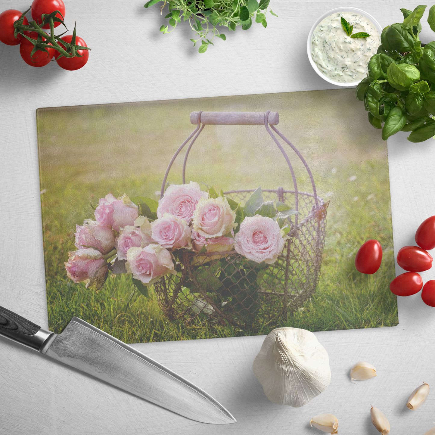 basket of roses