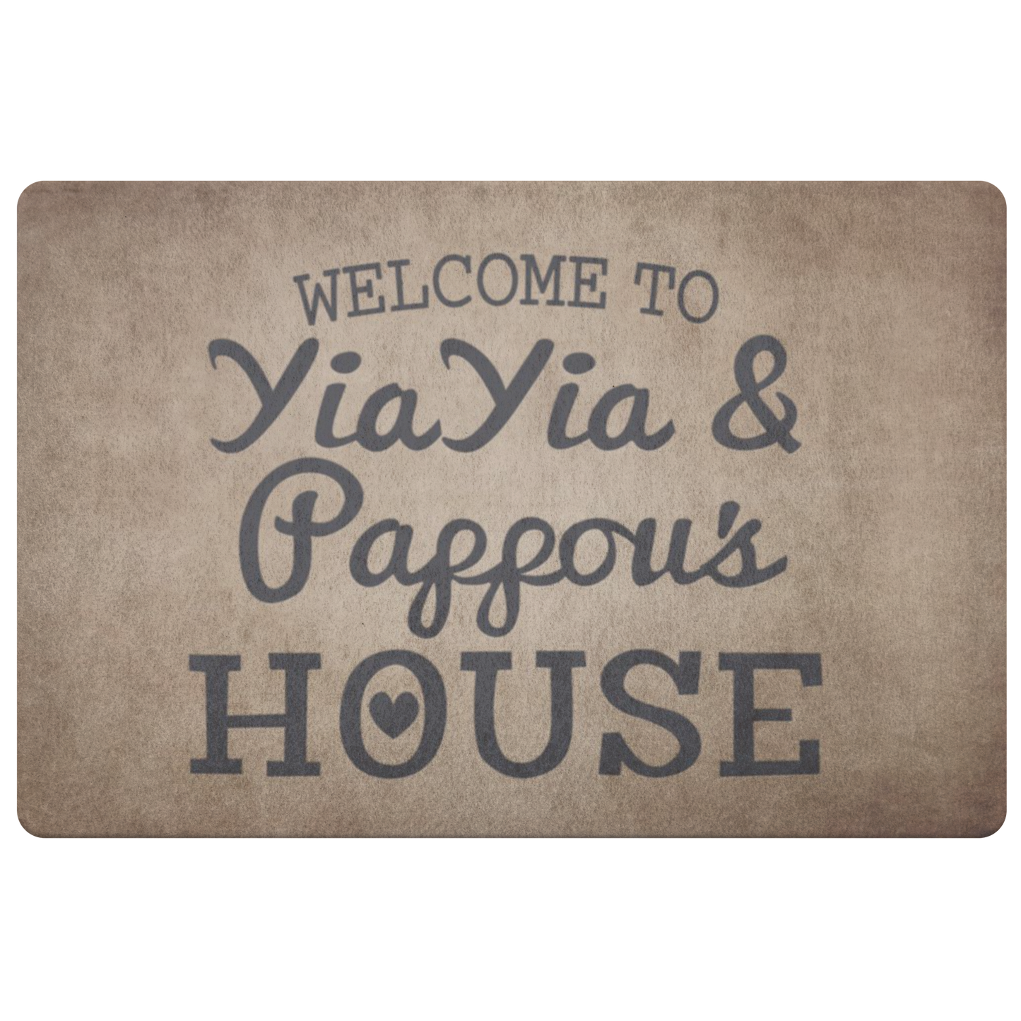 Welcome to Yiayia and Pappou's House Doormat - Cute Grandparents Gift, Grandparents Day Gift, Yiayia and Pappou Gift, Yiayia and Pappou Mat