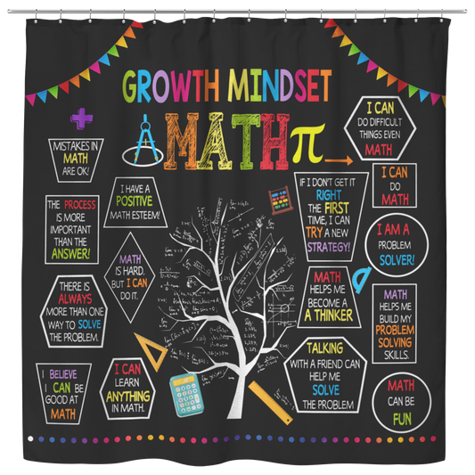 Shower Curtains for Bathroom Growth Mindset Math Pi Home Decor - Bathroom Sets - Waterproof Size 73"X70"