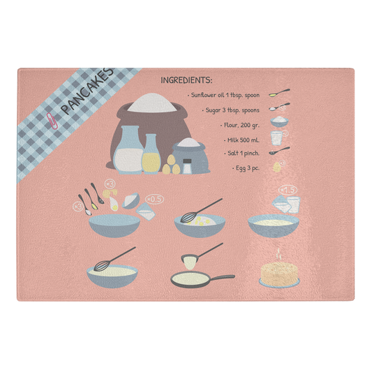 Recipe for pancakes. Infographic
