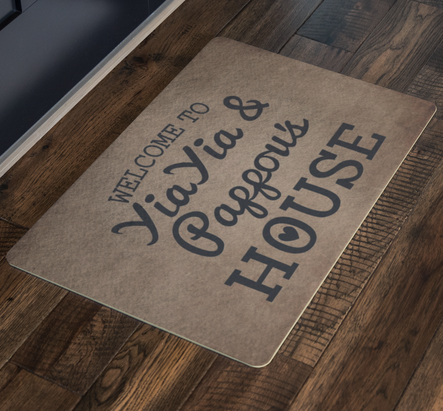 Welcome to Yiayia and Pappou's House Doormat - Cute Grandparents Gift, Grandparents Day Gift, Yiayia and Pappou Gift, Yiayia and Pappou Mat