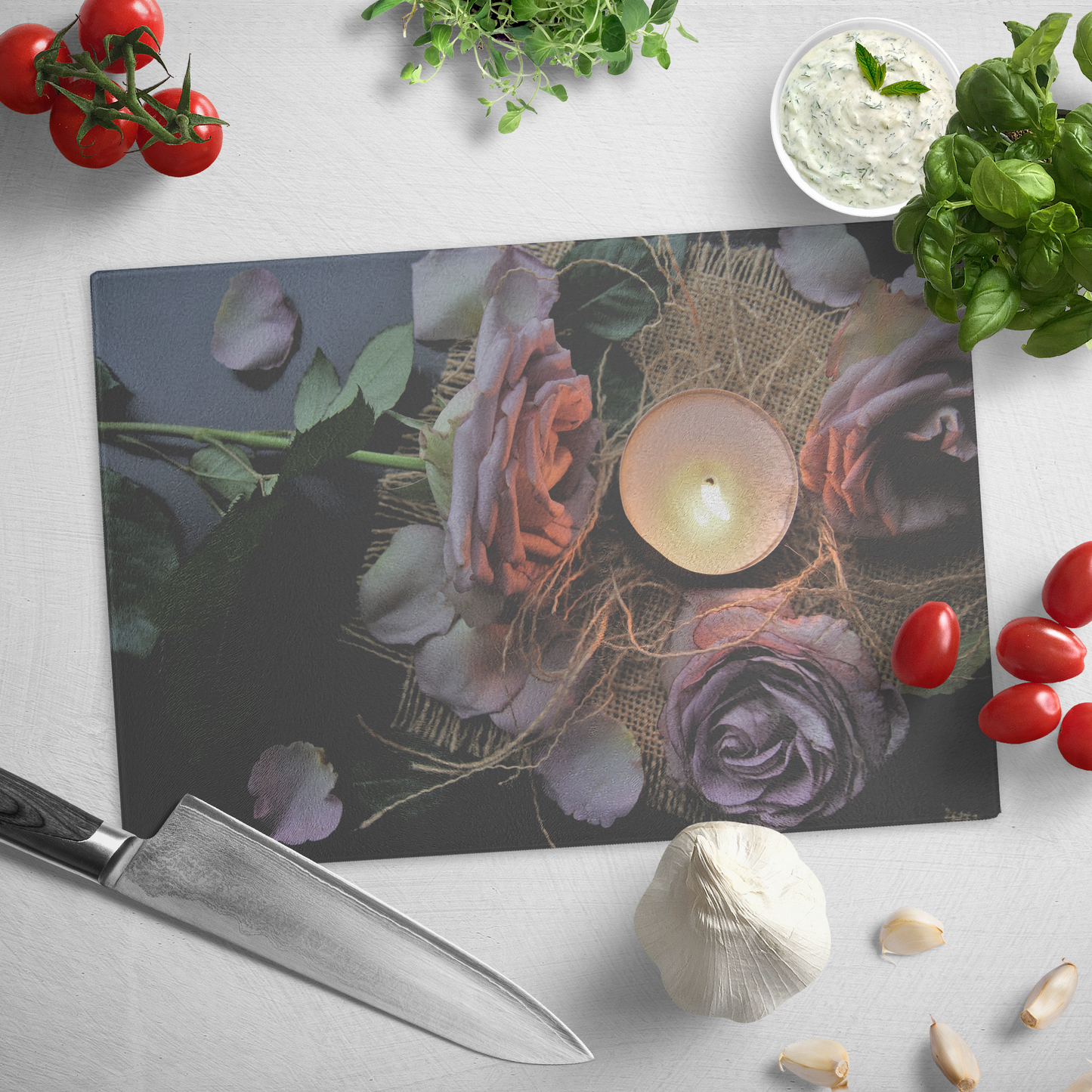 Candle and Flower