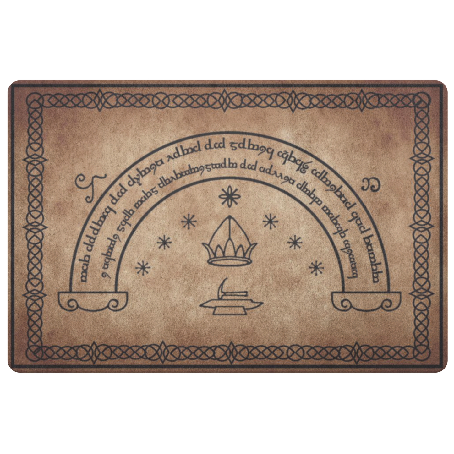 Speak Friend and Enter LOTR Doormat, Ring Film Lover Personalized Doormat Holiday Decor Funny Floormat Welcome Mat Christmas
