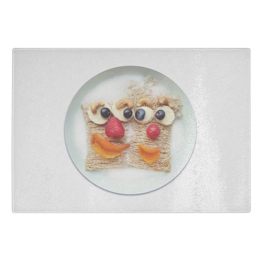 Endless inspiration for cooking with Extra Thick Glass Cutting Board - Food Funny Art - Size 11"x8"x1/4"(LxWxH)