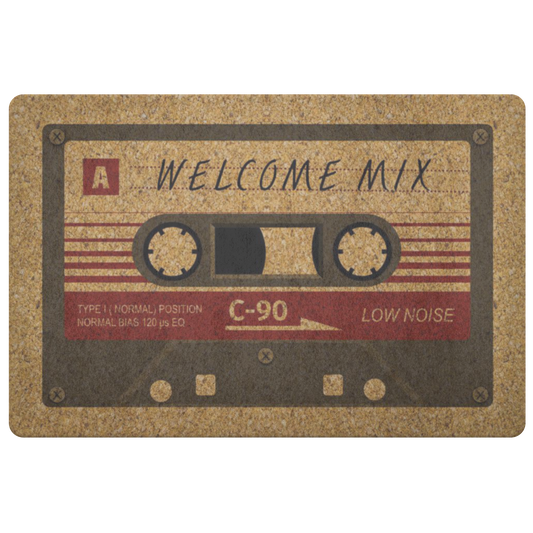 Welcome Mixtape Music Vintage Indoor and Outdoor Doormat Warm House Gift Welcome Mat Gift for Mixtape Lovers Gift for Music Lovers (Indoor & Outdoor Doormat 30x18)