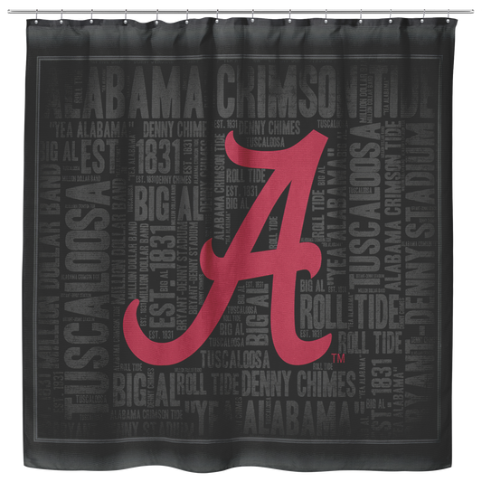 Vigifsana Shower Curtains for Bathroom Alabama Roll Tide Crimson Bryant Denny Stadium Size 73 X 70 Meaningful Motherhood Presents