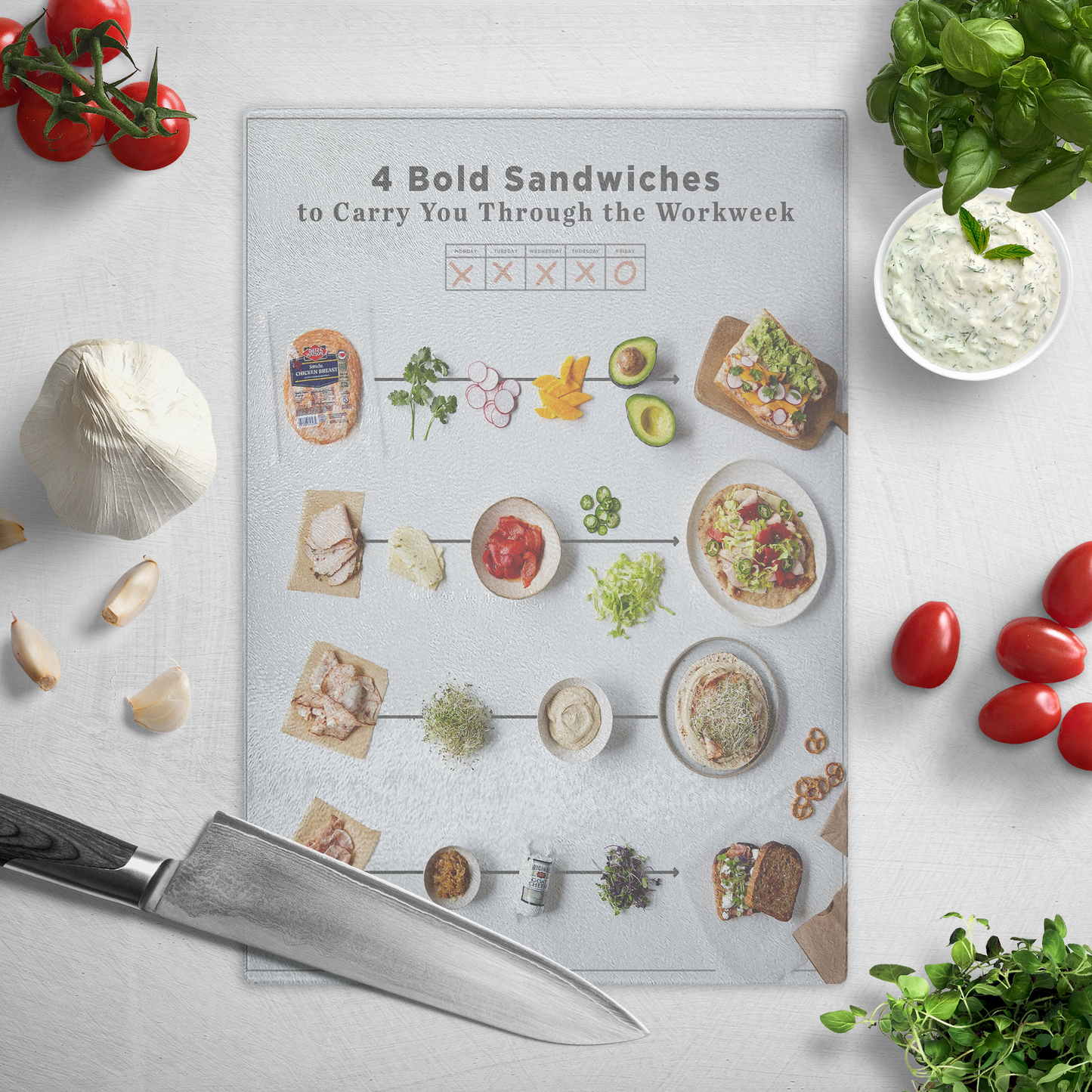4 bold sandwiches