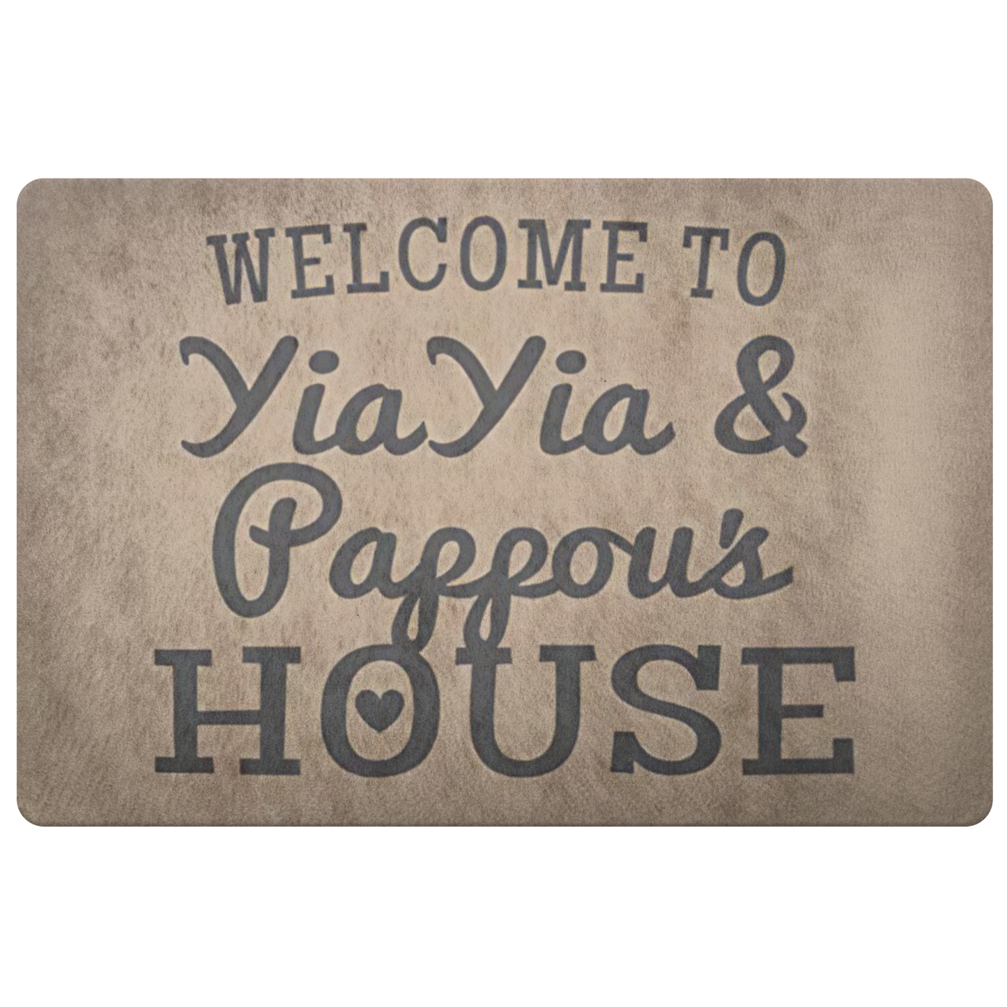 Welcome to Yiayia and Pappou's House Doormat - Cute Grandparents Gift, Grandparents Day Gift, Yiayia and Pappou Gift, Yiayia and Pappou Mat